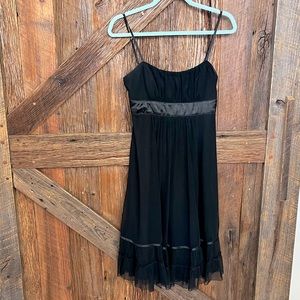 Forever 21 lace lined little black dress adjustable spaghetti straps size Med